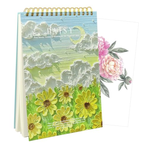 HASTHIP® A4 Sketching Book 60-Sheet White Thicken Tearable Papers Spiral-Bound A4 Sketching Book Art Oil Paint Hard Cover Painting Book Drawing Book HASTHIP® A4 Sketching Book 60-Sheet White Thicken Tearable Papers Spiral-Bound A4 Sketching Book Art Oil Paint Hard Cover Painting Book Drawing Book